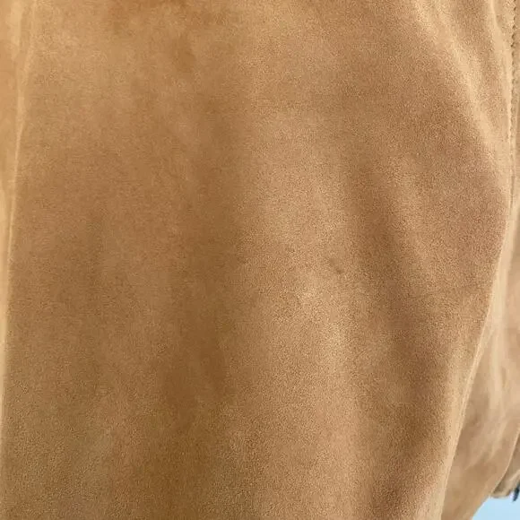 Open Edit Leather Suede Moto Biker Jacket Mens Size XL Camel Coat Spring Brown - Picture 7 of 7